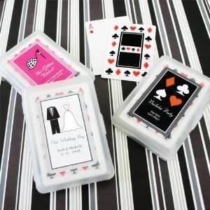  Casino Party Favors Deck   Personalization on Sticker ONLY 