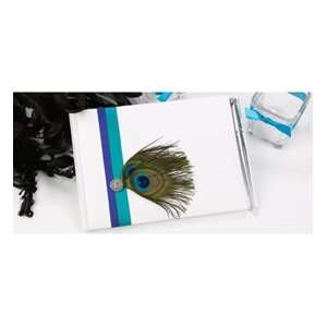  Peacock Guest Book and Pen Set