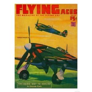 Flying Aces Magazine Cover Giclee Poster Print 