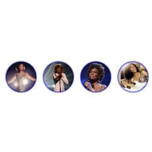  Set of 4 Whitney Houston 1.25 Badge Pinback Button Set 2 