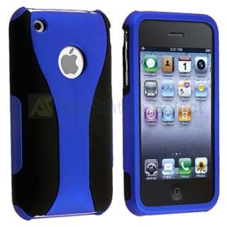   Black 3 Piece Hard Cover Case+Privacy Filter Guard for iPhone 3 G 3GS