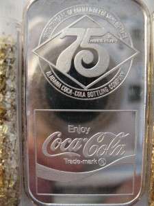 OZSILVER.999 RARE (ANNISTON ALABAMA) COCA COLA 75TH ANNIVIVERSARY 