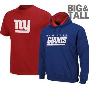  New York Giants Big & Tall Huddle Up Hood/Tee Combo Pack 
