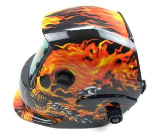 2012 Flame Auto Darkening ARC MIG TIG 100x49mm Welding Helmet Welder 