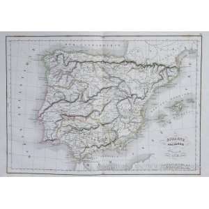  Delamarche Map of Ancient Spain (1843)