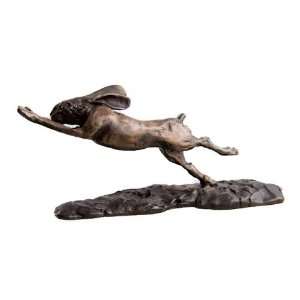  Paul Jenkins    Leaping Hare   Solid Bronze Sculpture 