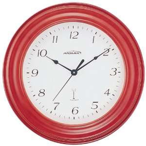  Atomix 00567 11 1/4 Atomic Clock (Red Finish Ridged 