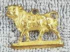 Vintage 14K Gold Plated BULL DURHAM charm fob tag medal
