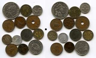 Lot of 13 various modern coins, 20th century  