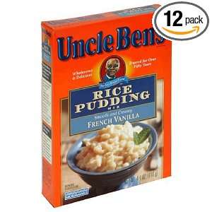 Uncle Bens French Vanilla Rice Pudding, 4.1 Ounce Packages (Pack of 