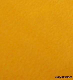 3Yds Solid Golden Yellow Anti Pill Fleece Fabric  