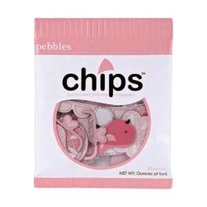   New Girl Printed & Glittered Chips 20/Pkg Arts, Crafts & Sewing