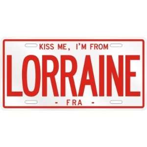  NEW  KISS ME , I AM FROM LORRAINE  FRANCE LICENSE PLATE 