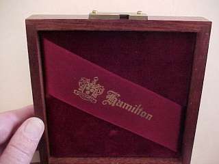 Hamilton Watch Wood Presentation Box Vintage NR  