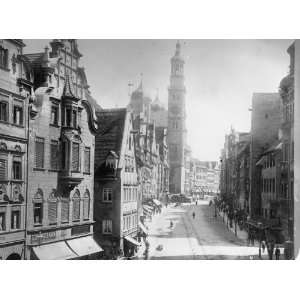  early 1900s photo Germany, Augsburg. Kaiolene St. with 