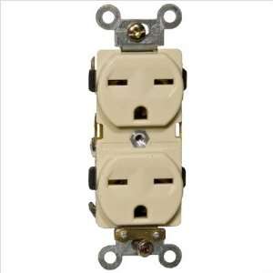  Morris Products Industrial Grade Duplex Receptacle Ivory 
