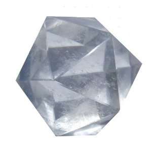   Icosahedron 01 Very Clear Crystal 20 Sided Sacred Geometry Stone 1.5