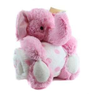 Pink Elephant and Blanket Toy by Pem America