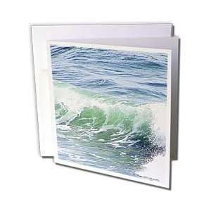 Florene Water   Seafoam Green n Blue Waves n Water   Greeting Cards 12 