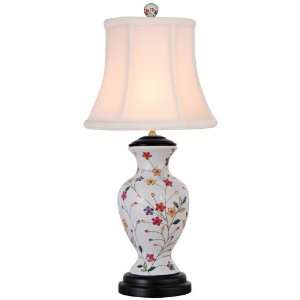  Floral Vase Petite Porcelain Table Lamp