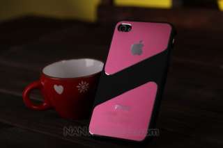 Pink Deluxe Luxury Steel Aluminum Chrome Hard Case Cover For iPhone 4 