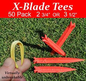 Blade Plastic Golf Tee Unbreakable tee  RED (50)  