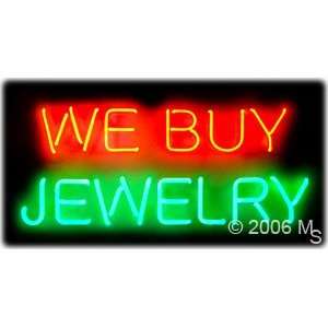 Neon Sign   We Buy Jewelry   Large 13 x Grocery & Gourmet Food