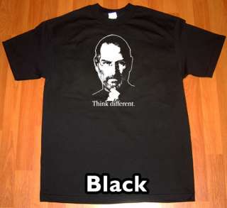 Steve Jobs THINK DIFFERENT T Shirt tee RIP apple tribute memorial 