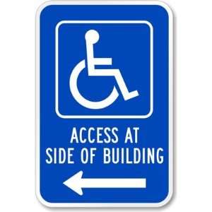  Access At Side Of Building (handicapped symbol and left 