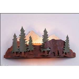  Wood Mountain Sconce   Bear