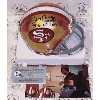  Autographed Jerry Rice Mini Helmet   Riddell TB wSB MVP 
