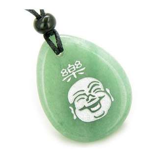  Good Luck Charm Happy Buddha Face Amulet Aventurine Lucky 