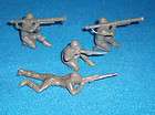 Marx Toy soldiers WWII 60mm soft plastic grayish GIs