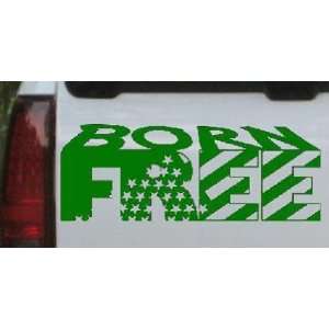Born Free Car Window Wall Laptop Decal Sticker    Dark Green 44in X 16 