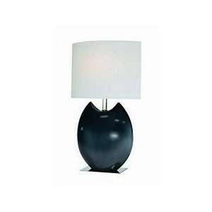  Ceramic Table Lamp in Black Finish