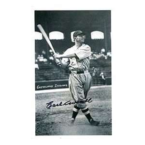  Earl Averill Autographed Postcard (James Spence)   MLB Cut 