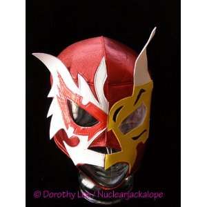 Lucha Libre Wrestling Halloween Mask Averno Mefisto combo mask red
