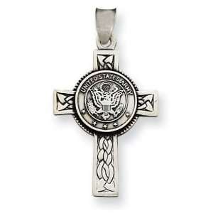  Sterling Silver US Army Cross Pendant Jewelry