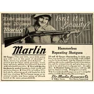   Shotguns Woman Hunter Hunting Firearms Guns   Original Print Ad Home