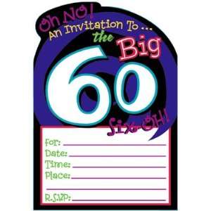  OH NO THE BIG 60 PARTY INVITATIONS PKG OF 8 Health 