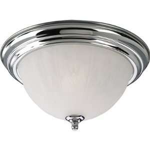  Melon Glass Flush Mount in Polished Chrome Size Large 