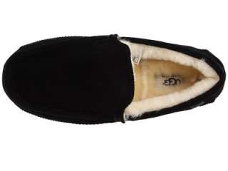 UGG Mens Ascot Corduroy Black Sz 18 Slippers Mocassins Shoes NEW in 