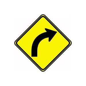  RIGHT CURVE ARROW PICTORIAL Sign   24 x 24 .080 High 