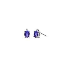  ZALES Oval Tanzanite and Diamond Accent Stud Earrings in 
