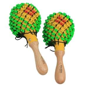  Tycoon Yellow Beaded Maracas Musical Instruments