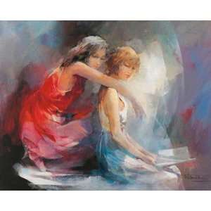 Two Girl friends II by Willem Haenraets 32x24