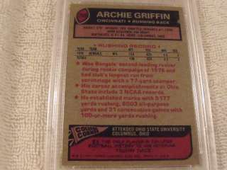 1977 Topps #269 ARCHIE GRIFFIN Cincinnati Bengals   PSA 7 Rookie 2 
