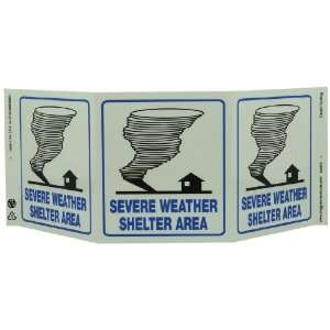 Zing Eco Safety Tri View Sign, SEVERE WEATHER, 20 Width x 7 1/2 