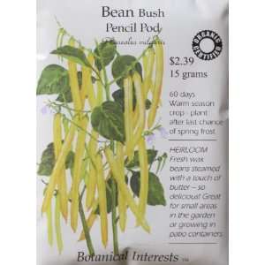  Bush Bean Pencil Pod Yellow Wax Snap Heirloom Seeds 60 