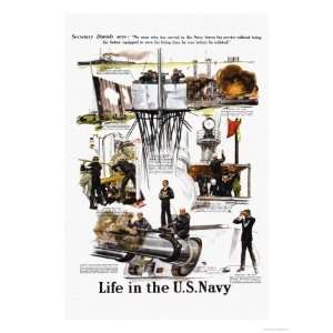 Life in the U.S. Navy, c.1917 Giclee Poster Print by Herbert Meyer 